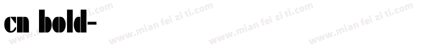 cn bold字体转换